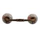 Multi Colored Floral Crackle Ceramic Bridge Handle